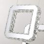 Maxax Modern Chandelier Square LED Crystal Chandelier Lighting Flush Mount LED Ceiling Light Fixture Pendant Lamp for Dining Room Bathroom Bedroom Livingroom(Cool White)