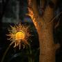 Amugmilk Hanging Solar Lights Outdoor Decorative Lantern,Garden Waterproof Sunflower Metal LED Lamp for Walkway,Yard,Lawn,Patio Decor