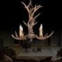 EFFORTINC Vintage Style Resin Antler Chandelier 4 Lights,Living Room,Bar,Cafe, Dining Room, Bedroom,Study,Villas,American Retro Deer Horn Pendant Lights