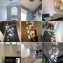 Crystal Chandelier Modern Pendant Light LED Raindrop Ceiling Lamp Crystal Ball Lighting Fixture 26 Lights for Staircase Living Room Hotel Hallway Bedroom Hotel Hallway Foyer Entryway (26 lights-Round)