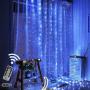Dienalls Bedroom Lights, Fairy Lights for Bedroom and Tapestry, Curtain String Lights Waterproof 300LED Remote Control, Waterfall Lights Glam Decor Luces para Cuarto, Home Decorations for Living Room