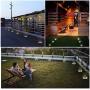 Otdair Solar Ground Lights, 8 LED Warm Light Outdoor Solar Disk Lights, Waterproof In-Ground Lights, Solar Garden Lights, Landscape Lights for Pathway, Yard, Deck, Patio, Walkway, 8 Packs