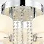 DINGGU Flush Mounted 3 Light Chrome Finish Modern Chandelier Ceiling Light Fixtures for Bedroom,Living Room,Dinng Room