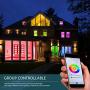 Smart Ceiling Light Flush Mount - YUNLIGHTS 12'' 24W RGB Ceiling Light Fixture Compatible with Alexa & Google Home & WiFi App Control, Waterproof LED Ceiling Light for Bedroom | Bathroom | Living Room