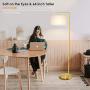 Gold Floor Lamp for Living Room, Modern 5 Tall Stand Up Light, Montage Overhangs Reading Lamps, Classic LED Nursery Standing Lighting for Bedroom Study Room with LED Bulb - Gold, Antique Brass