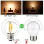 Dimmable g16.5 led Bulb 40W g16 1/2 led Edison Bulb 2700K 4W e26 led Globe Bulb for Ceiling Fan,Chandelier,Vanity Light Bulb AC120V 400lm 6Pack