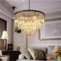 Meelighting 9 Lights Crystal Modern Nickel Chandeliers Pendant Ceiling Light 4-Tier Chandelier Lighting for Dining Room Living Room Bedroom Girls Room Dia 23.6''