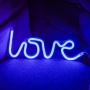 Love Neon Signs Lights for Wall Decor, USB/Battery Decorative Blue Love Neon Sign, LED Night Light for Bedroom, Valentines Day, Christmas, Living Room, Girls Room (B-Blue)