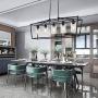 BONLICHT Farmhouse 5 Light Rectangle Dining Room Chandelier with Clear Glass Shade in Matte Black Finish,Classic Industrial Kitchen Island Pendant Hanging Lighting for Living Room Foyer BONLICHT Farmhouse 5 Light Rectangle Dining Room Chandelier with Clear Glass Shade in Matte Black Finish,Classic Industrial Kitchen Island Pendant Hanging Lighting for Living Room Foyer