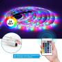 Daybetter Led Strip Lights 16.4ft 5m 3528 RGB 300 LEDs Color Changing Kit, Led Ribbon for Home, Kitchen Light Strips Included Power Adapter for Bedroom, Party