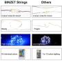 BINZET 33Ft Fairy Lights - With 100 Leds 16 [Multi] Colors Changing Starry String Lights - Remote Controlled Waterproof Twinkle Lights for Bedroom Party Halloween Christmas Decor [USB Style with Plug]