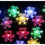 Inngree Solar Christmas String Lights 20 ft 30 LED 8 Modes Solar Snowflake Outdoor Waterproof Powered Fairy String Lights For Home Garden Parties Patio Yard Christmas Tree Decorations (1Pack,Multicolo