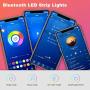 LED Lights for Bedroom Bluetooth 65.6ft,2 Rolls of 32.8ft,Dalattin Smart LED Strip Lights Sync to Music Color Changing Lights 5050 RGB with APP Control,Remote for Room,Kitchen,Party