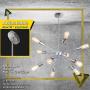 Sputnik Chandelier 10 Lights LIGHTESS Sputnik Pendant Light Vintage Chrome Semi Flush Mount Ceiling Light Fixture for Kitchen Dining Living Room, E26 Base (Bulb Not Included)