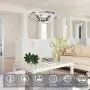 CHYING LED Pendant Lighting, 40W Modern Pendant Light Contemporary Ceiling Chandelier Adjustable Hanging Lights Fixture for Dining Room Living Room Restaurant Bedroom Foyer Daylight White 6500K Chrome