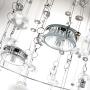 Modern K9 Crystal Raindrop Chandelier Lighting 5 Lights Flush Mount LED Ceiling Light Fixture,W18.1'' x H24.8''Pendant Lamp for Dining Room,Living Room