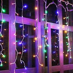 Led Icicle Lights Outdoor Christmas Decorations Lights 400LED 8 Modes Icicle Christmas Lights, Outdoor Fairy String Lights for Party, Holiday, Wedding Decorations (Multicolor)