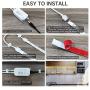 Under Cabinet Light Strip, GPED 5050 RGB Led Light Strip for Bedroom 6 PCS Led Music Lighting Fixtures Kit with APP Control Remote Control Dimmer and Adapter Sync with Music