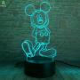 Fanrui Hot Glowing Cartoon 3D Girls Mickey Boys Mice Mouse LED 7 Colors Change Gradient Night Light Smart USB Touch Mood Bedroom Decor Lamp Child Baby Son Boys Xmas Happy Birthday Presents