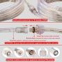 Red LED Lights, 16ft Rope Lights, Flexible and Connectable Strip Lighting, Waterproof for Indoor Outdoor Use, 360 Beam Angle, High Brightness for Home Christmas Thanksgiving Halloween