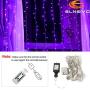 300Leds Window Curtain Lights for Christmas Decoration,9.8x9.8ft Indoor Backdrop Window lights Plug in With Remote Connectable Waterfall Lights Wall Decor for Bedroom,Holiday,Party,Wedding-Purple