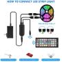 32.8ft LED Strip Lights APP Control Color Changing Rope Lights with Remote, Music Sync Built-in Mic, SMD 5050 RGB Light Strips RGB LED Strip (32.8Ft APP+Remote+Mic+3-Button Switch)