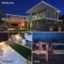 Solar Strip Lights, 16.4FT Warm White Solar Fairy Lights Waterproof IP65 Solar Garden Light 2 Modes Auto ON/Off Flexible and Cuttable Solar String Lights for Indoor Outdoor Christmas Party