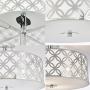 SOTTAE 12'' Luxurious Chrome Finished Glass Diffuser Semi Flush Mount Ceiling Light,Metal Hanging Fixture Lighting,Glass Diffuser Ceiling Lamp for Bedroom,Living Room,Kitchen, Hallway