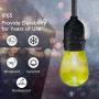 BRTLX Outdoor LED String Light, 100Ft Color Changing RGBW Dimmable Waterproof Commercial Grade Hanging Patio String Lights with 32 Shatterproof Bulbs(2 Spare Bulbs) for Backyard Garden Party (100FT)