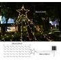 Ankway Solar String Lights Outdoor, 8 Lighting Modes Waterfall Christmas Fairy Lights with Star Outside Tree Wall Decorations for Yard, Garden, New Year, Holiday, Birthday, Wedding, Party (Solar)