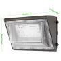 bulbeats 80W LED Wall Pack Lights 8800Lm 5000K Daylight Wall Light with Dusk to Dawn Photocell IP65 Waterproof Wall Mount Outdoor Security Lighting Fixture (2 Pack)