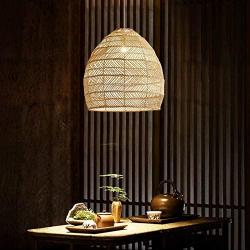 Retro Old-Fashioned Idyllic Rattan Chandelier Hand-Woven Rattan Ceiling Chandelier Hanging Installation Kitchen Dining Living Room Ceiling Lamp Lighting Fixture Home Decoration Apricot