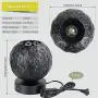 Lifeholder Bedside Lamp, Modern Globe Touch Lamp with Dual USB Ports, 3 Way Dimmable Table Lamp Include Edison Bulb, Decorative USB Lamps for Bedroom,Living Room,Office (Black)