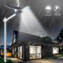 Gebosun 180w Solar Street Lights Outdoor Lamp,180 Led 8400 Lumen with Remote Control Mounting Bracket ,Dusk to Dawn Security Led Flood Light for Basketball Court ,Yard, Garden, Parking lot,Backyard