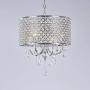 LightInTheBox Modern Chandeliers with 4 Lights Pendant Light with Crystal Drops in Round, Ceiling Light Fixture for Dining Room, Bedroom, Living Room