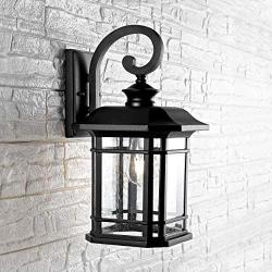 Safavieh PLT4011A Lighting Cendra Black Wall (LED Bulb Included) Outdoor Lantern