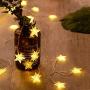 ANJAYLIA 40 LED Star String Lights 20 FT Fairy Christmas Lights Battery Operated for Indoor & Outdoor, Party, Wedding and Holiday Decorations Warm White