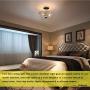 DLLT Modern Crystal Chandelier Lighting, 2-Light Crystal Ceiling Light Fixture Semi Flush Mount for Bedroom, Entryway, Foyer, Hallway, Closet Room, Dining Room, Chrome Finish E12