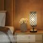USB Crystal Table Lamp,Tomshine Set of 2 Bedside Lamp with USB Charging Ports, Modern Elegant Nightstand Lamp Desk Lamps,Silver Crystal Lamps for Bedroom Living Room Home Office