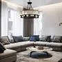 Modern Simple Round Crystal Chandelier Pendant Black Diameter 65CM Suspension Installation Ceiling Chandelier Kitchen Dining Living Room Ceiling Lamp Lighting Fixture Home Decoration