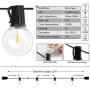 bebuonlux Globe String Lights 25Ft LED Patio Lights with 27 G40 Shatterproof Bulbs, Outdoor Waterproof Hanging Lights for Backyard Gazebo Cafe Bistro
