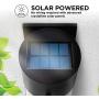 Home Zone Security Decorative Solar Wall Lights - Outdoor Crackle Glass Patio and Fence Wall Lights, 2-Pack