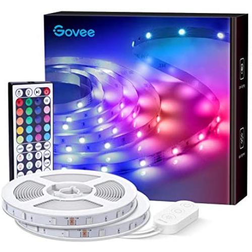 Govee Led Strip Lights, 65.6 Feet with Remote Control, RGB, for Bedroom, Ceiling, Kitchen