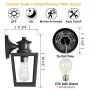 Motion Sensor Wall Light Fixture,10.5 Security Infrared Induction Lamp Glass Black Outdoor Wall Lights Dusk to Dawn, Untrammelife E26 IP65 Wall Lantern Sconce Lighting for Patio Porch (Set of 2) Motion Sensor Wall Light Fixture,10.5 Security Infrared Induction Lamp Glass Black Outdoor Wall Lights Dusk to Dawn, Untrammelife E26 IP65 Wall Lantern Sconce Lighting for Patio Porch (Set of 2)