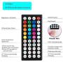 LED Light Strip 55ft AveyLum Flexible RGB Rope Lights 5050 SMD 480 LEDs Non Waterproof IP20 16M Tape Light with 44 Keys Wireless Controller and 24V Power Adapter for Home Kitchen Party TV Deco