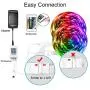 Daybetter Led Strip Lights 100ft (2 Rolls 50ft) Bluetooth Light Strips with App Control Remote, 5050 RGB Led Lights for Bedroom, Music Sync Color Changing Lights for Room Party