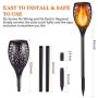 Solar Torch Lights Outdoor, 2 Pack Waterproof Flickering Flame Torches Lights Solar Powered Pathway Landscape Decoration Lighting Auto On/Off for Garden Patio Yard