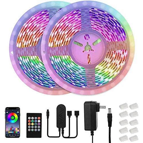 50FT Music Sync LED Strip Lights with APP and Remote Control,RGB Color Changing Light Strips for Bedroom,Room,Party and Home Decoration