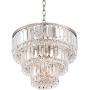 Magnificence Satin Nickel Chandelier 14 1/4'' Wide Three Tier Crystal 7-Light Fixture for Dining Room House Foyer Kitchen Island Entryway Bedroom Living Room - Vienna Full Spectrum