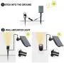 LED Landscape Solar Spotlights, T-SUN Waterproof Outdoor Solar Lights Auto ON/Off Solar Wall Lights for Garden, Driveway, Pathway, Pool Area(Warm White)